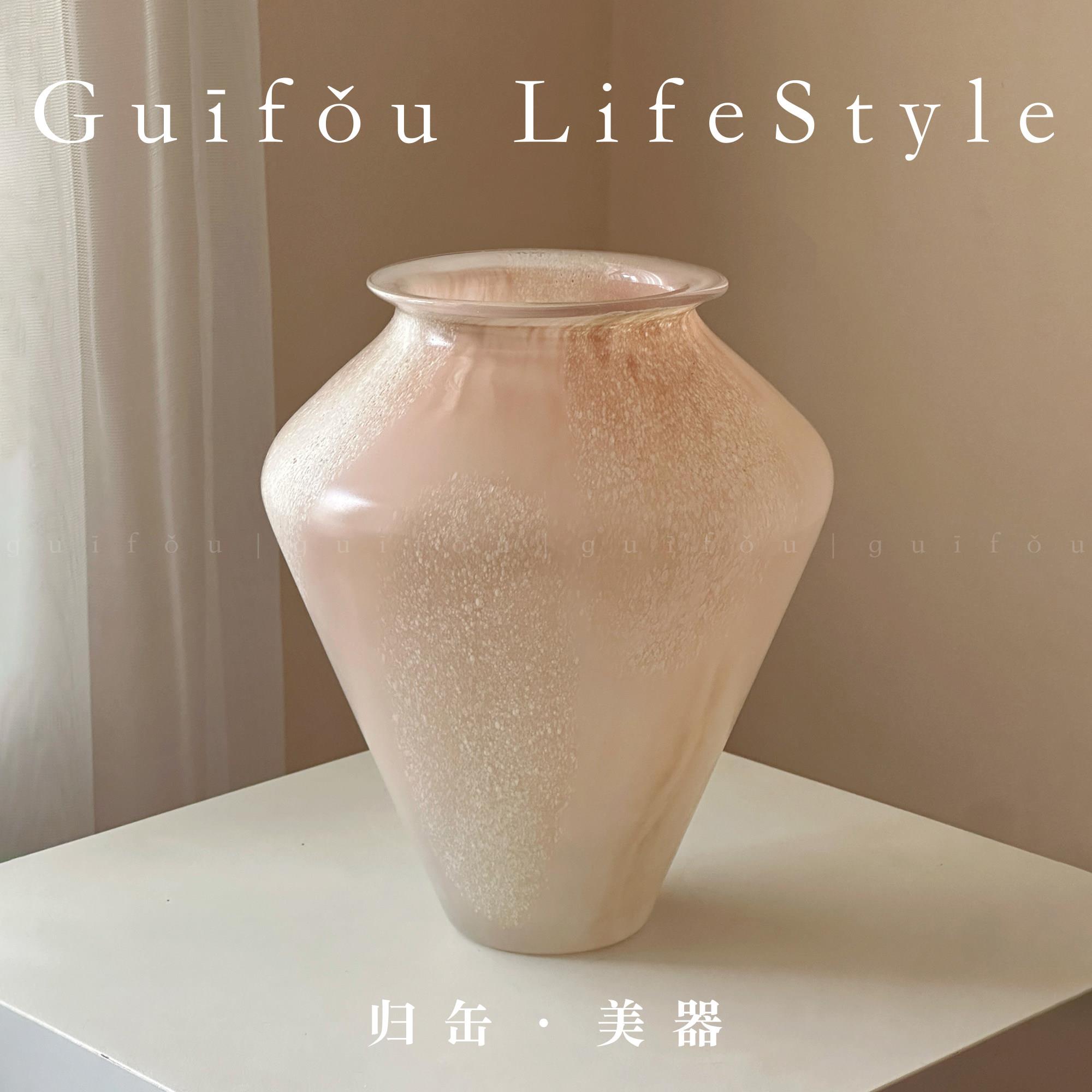 归缶情绪稳定超好看玻璃琉璃花瓶轻奢高级感2026新款摆件客厅插花
