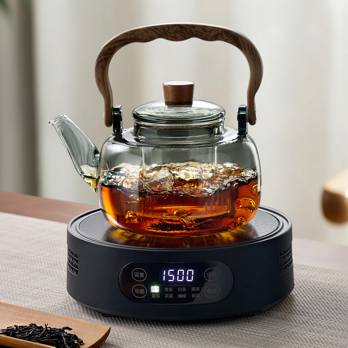 煮茶壶玻璃耐高温家用提梁壶办公室电陶炉烧水壶大容量专用泡茶壶,餐饮具,煮茶炉,淘宝优惠券,粉丝福利购,淘宝优惠卷