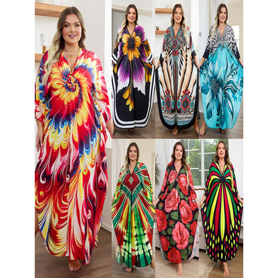 woman dress Summer vacation kaftans for Moo Moo Dress