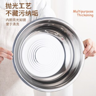 家用洗菜盆沥水多用盆礼品 加厚不锈钢米g筛盆三件套淘米盆套装