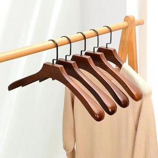 轻奢豪华荷木防滑加粗实木衣架D挂大衣西服酒店服装 新款 店家用衣