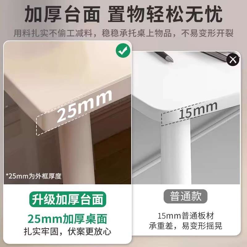 白色桌子家用小型餐桌女生化妆桌学生简约书桌出租屋卧室电脑桌