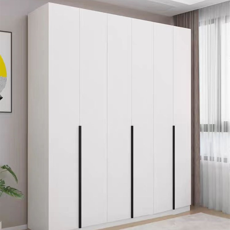 4I全实木衣柜家用卧室生态板四六门组合整体衣柜组合X家用简易大