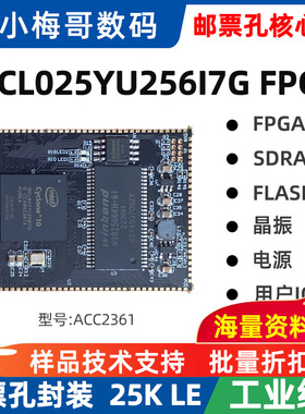 小梅哥10CL025 Cyclone10LP FPGA核心板altera开发板邮票孔工业级