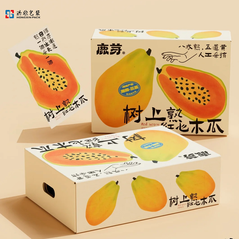 芒果木瓜高级礼盒包装定制