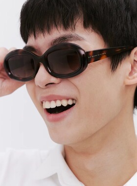 BOOL 大理石玳瑁椭圆时尚ins粗框偏光太阳镜防紫外线墨镜 TUMULUS