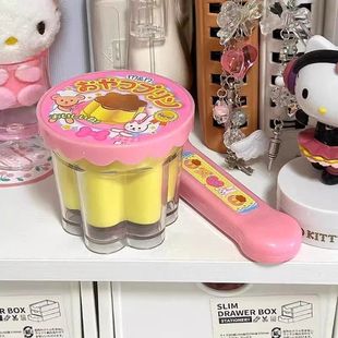 玩具食物喂食儿童过家玩具创意可爱 防真喂食器布丁果冻点心套装