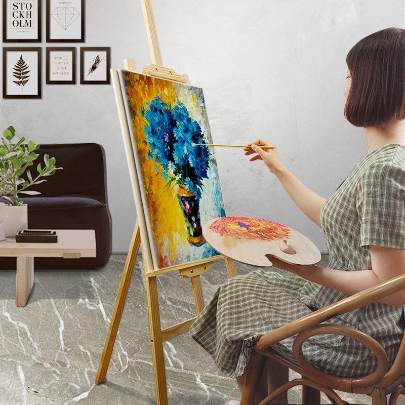 1.5-1.75木制画板画架套装4K画板素描写生折叠画画支架式油画架美图片