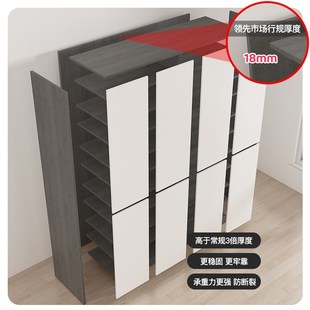 带锁鞋柜家用门口楼道密码锁门外储物柜过道电梯口走廊实木定制柜