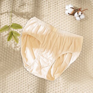 白色内裤女生高腰纯棉中年妈妈三角裤全棉宽松加大码胖mm青年底裤