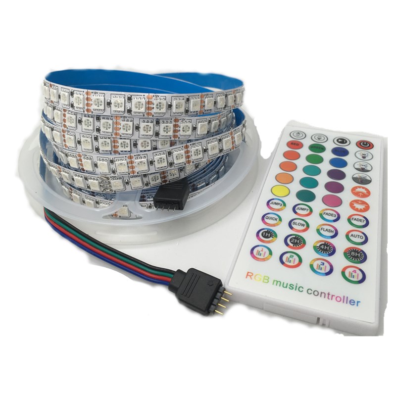 led灯带RGB七彩灯条12v24v5050窄版变色软灯带5v呼吸渐变爆闪多色