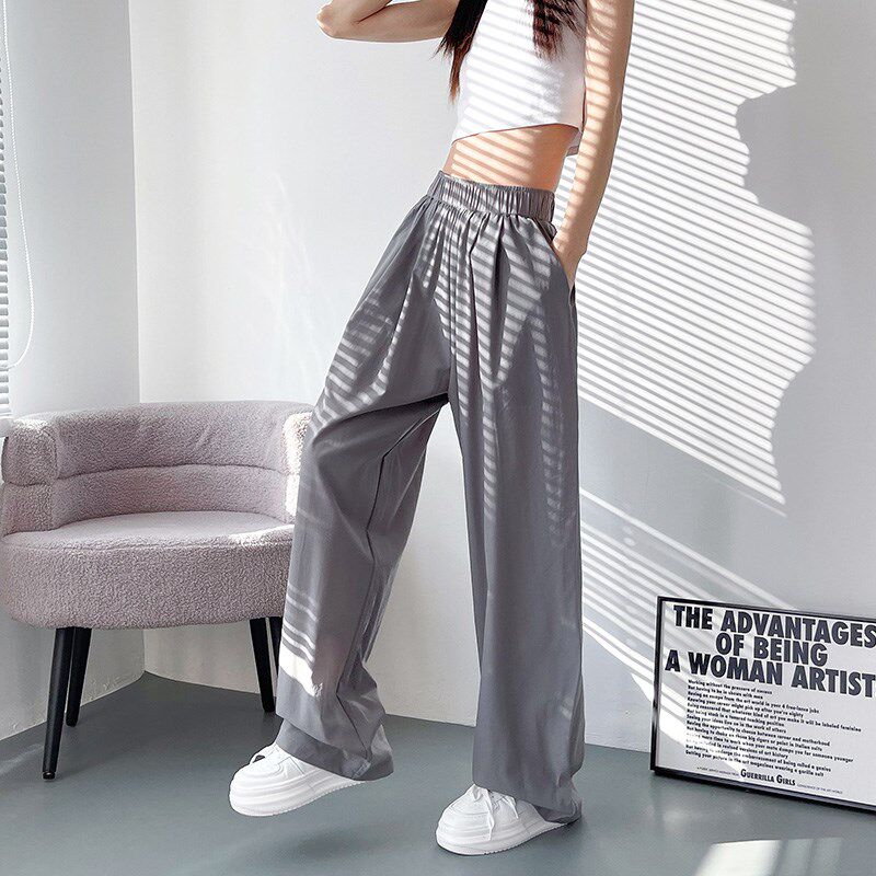 大码阔腿裤女夏季薄款高腰宽松显瘦休闲裤胖mm小个子拖地山本裤子
