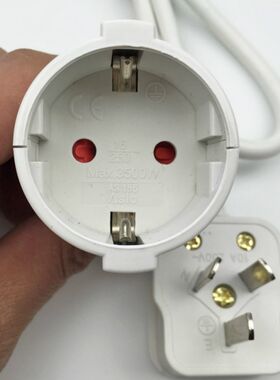中转德转换插头 带延长线转换器/插座10A/16A 德标欧洲电器国内用