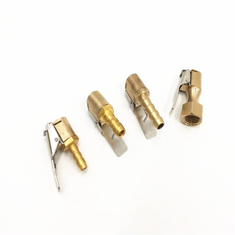 铜质轮胎充气夹头 汽车气压表打气嘴胎压表加气嘴 充气管夹气嘴