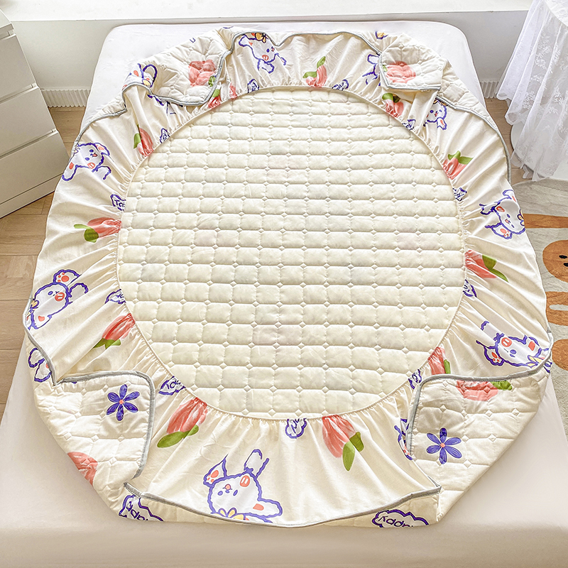 可定制全棉床笠卡通席梦思保护套床垫套防滑床罩夹棉加厚纯棉床套
