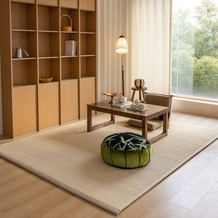 日式竹编地毯客厅原木风竹席茶台地垫榻榻米民宿铺毯卧室书房垫子
