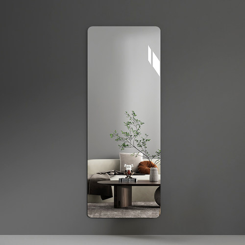 轻奢无框全身镜贴墙自粘全身镜卧室免打孔壁挂式黏贴防爆全身镜子