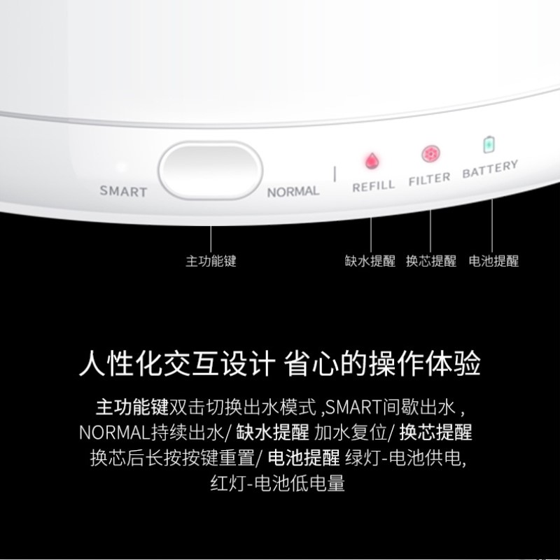 小佩宠物智能饮水机自动循环不插电猫咪饮水机喝水器流动喂水滤芯
