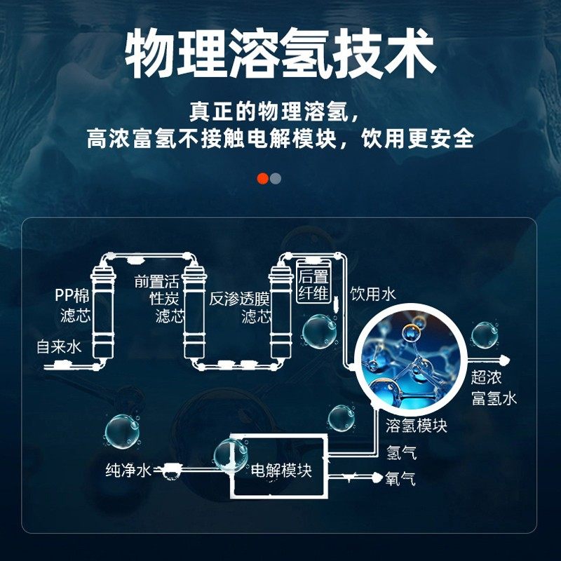 即热式富氢水机家用直饮净饮水机器烧水壶电解高浓度台式水素水机