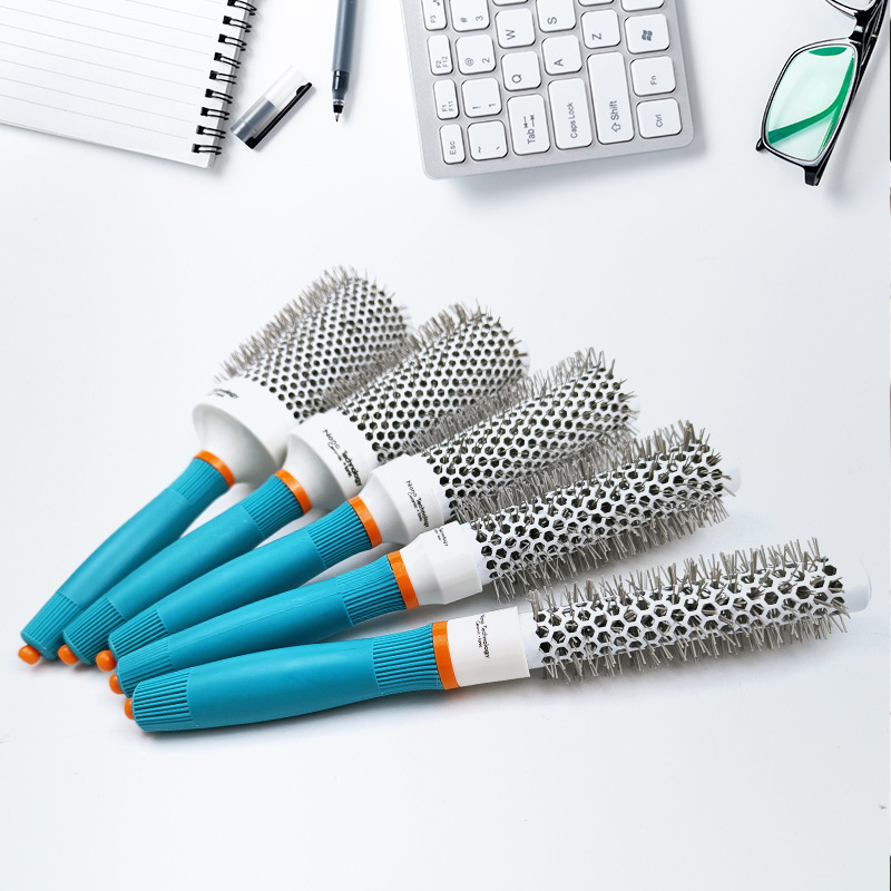 专业美发陶瓷铝管梳耐高温蓬松卷发梳发型师造型梳子空心滚梳卷梳