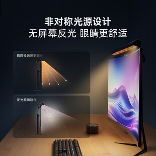 灵蓝显示器智能屏幕挂灯电脑护眼台灯零蓝光曲面屏补光电竞氛围灯
