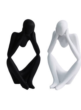 北欧风格简约样板间儿童房卡通人物摆件宇航员抽象艺术装饰工艺品