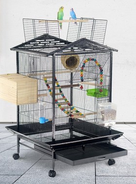 宠笼迪 鹦鹉玄风鸟笼 大型豪华鸟笼八哥画眉家用鸟笼繁殖鸟笼包邮