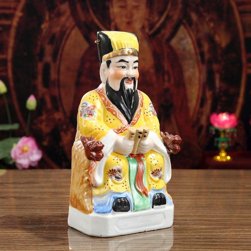 陶瓷精品城隍爷神像摆件陶瓷城隍爷平安神像摆件工艺品