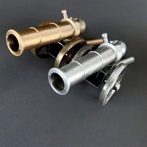 金属大炮意大利炮模型可放炮的黄铜迷你小钢炮过年发射器神器玩具