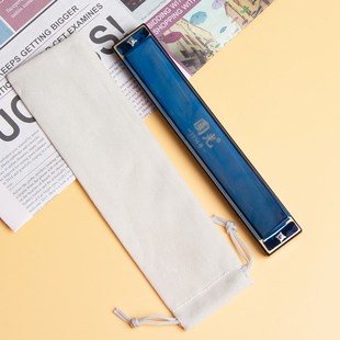 百灵鸟口琴袋拉绳布袋口琴收纳袋子布包保护套植绒乐器收纳袋包