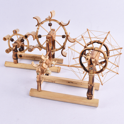 手工装饰品摆件热销简易竹木制品风车模型茶几卧室创意家居摆设