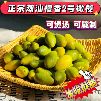 橄榄正宗潮汕二号檀香青橄榄新鲜酥脆回甘现摘送礼水果煲汤
