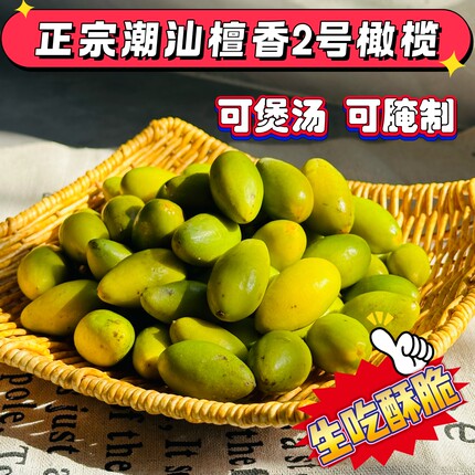 橄榄正宗潮汕二号檀香青橄榄新鲜酥脆回甘现摘送礼水果煲汤