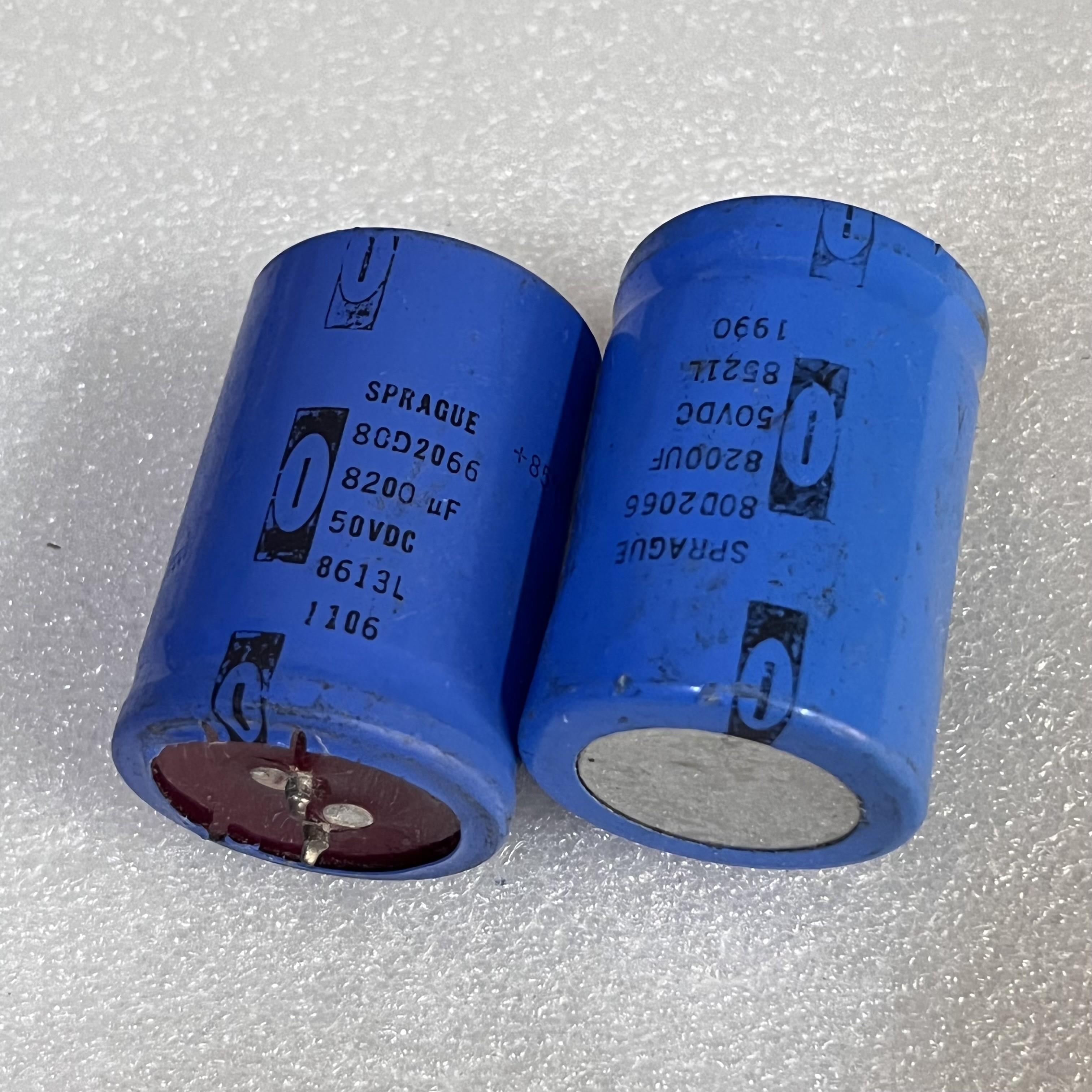 拆机 美国SPRAGUE 思碧老款红头80D 8200UF 50V 胆机音频滤波电容