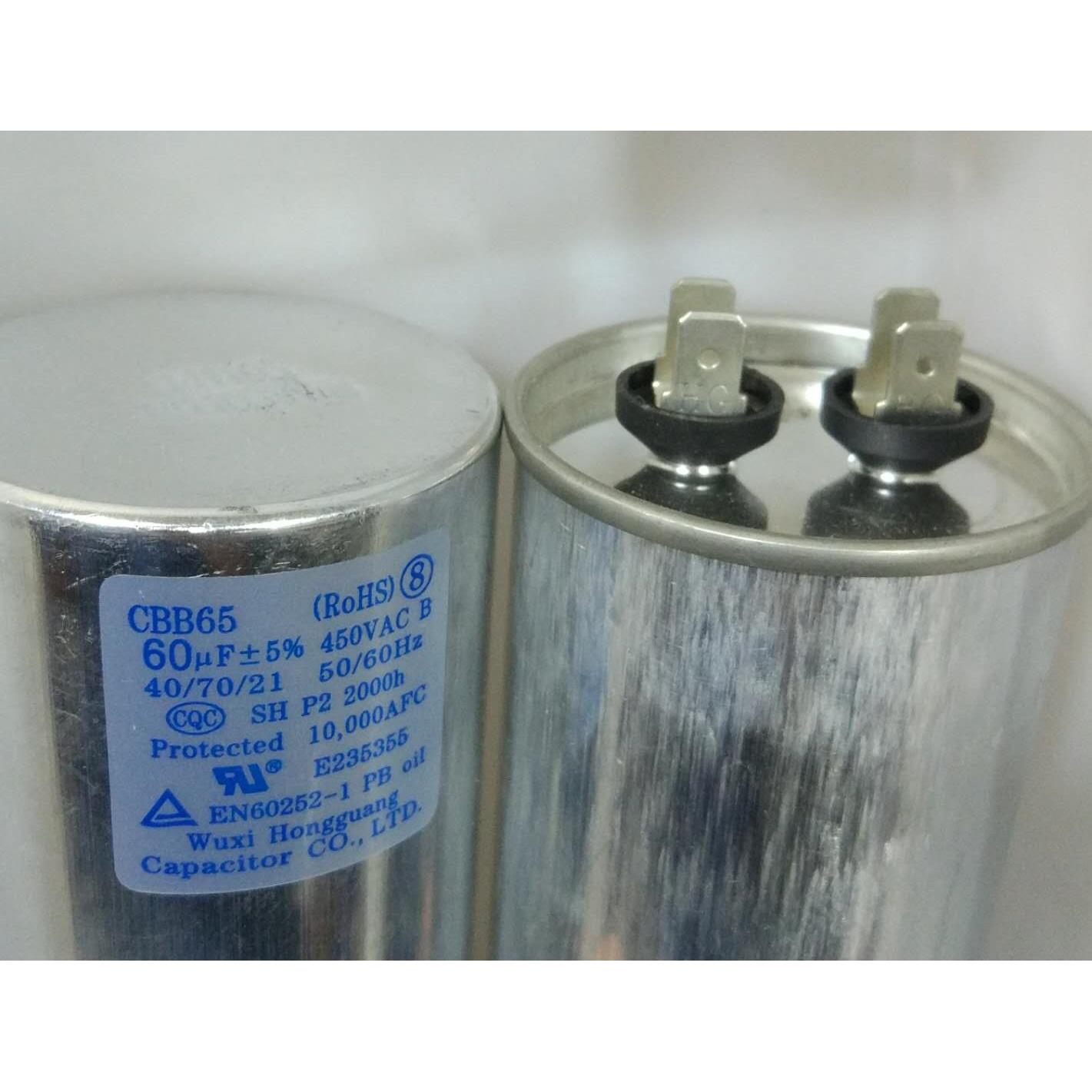 CBB65 60UF 450V空调压缩机启动电容器无锡宏广65UF铜峰电子70UF