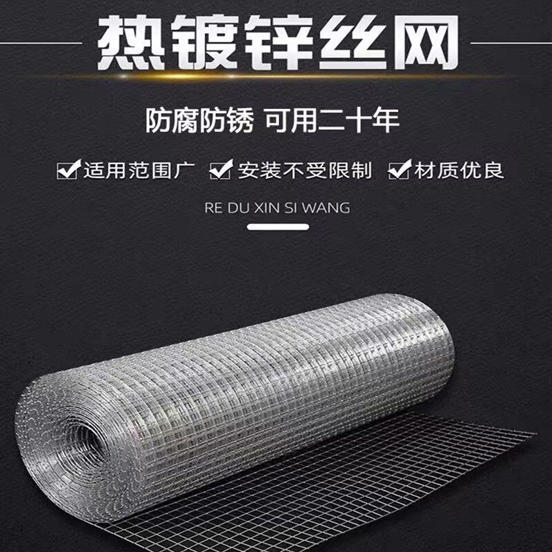 热镀锌铁丝网笼子防鼠蛇鱼塘养殖圈地围栏网阳台防护钢丝网