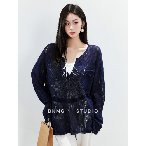 BNMGIN2026春季微透罩衫女韩系
