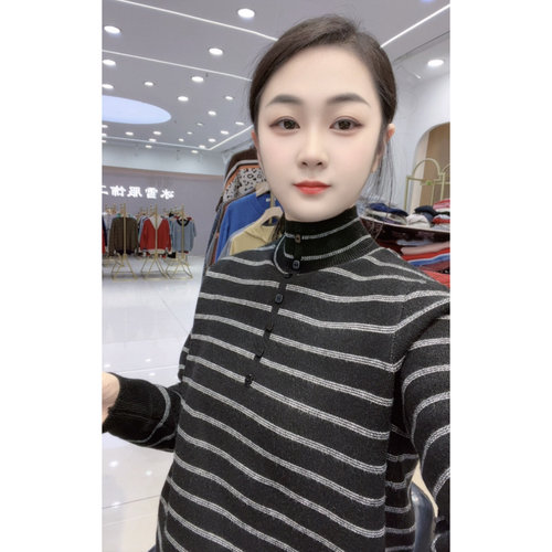 【条纹毛衣】2025秋冬新款韩系时尚条纹针织衫宽松软糯