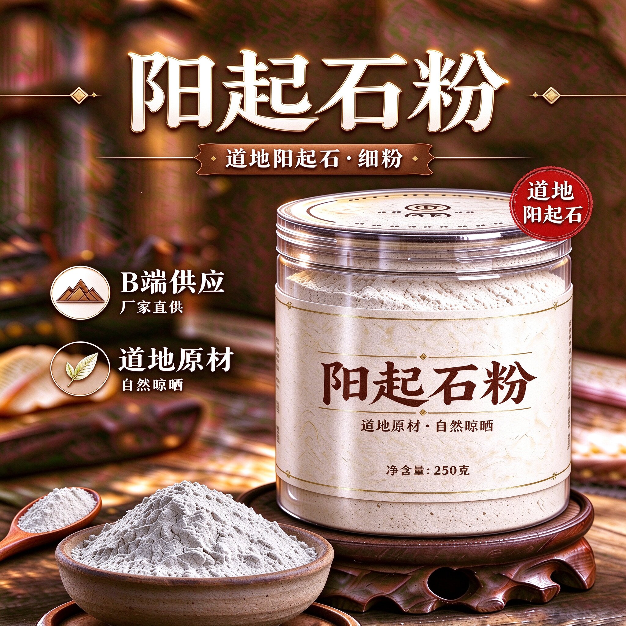 【纯粉】阳起石粉500克中药粉店铺中药材大全