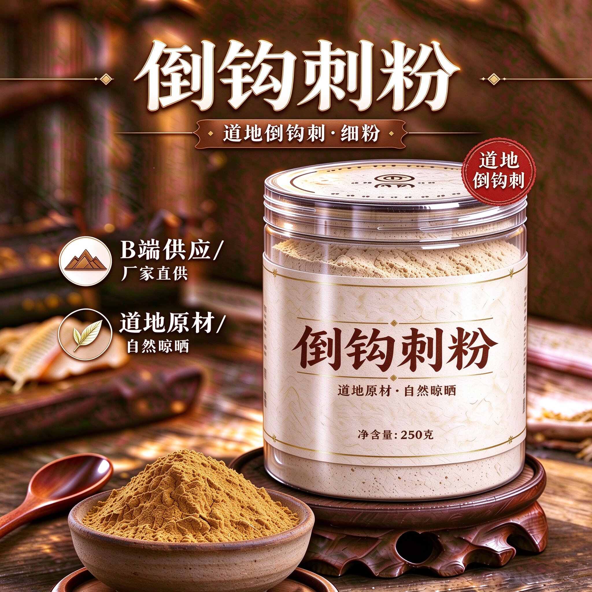 倒钩刺粉500克小乌泡 刺黄连 刺茶 散血草 绊