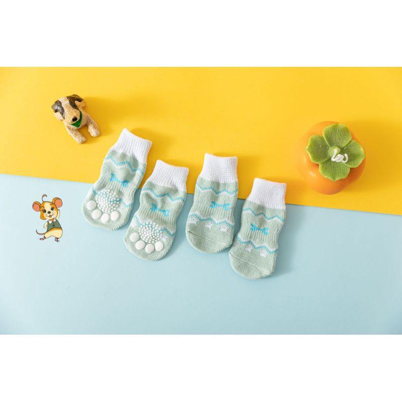 ·宠物袜子小狗猫咪鞋子不掉防抓比熊泰迪小型犬脚腿套四季关节保