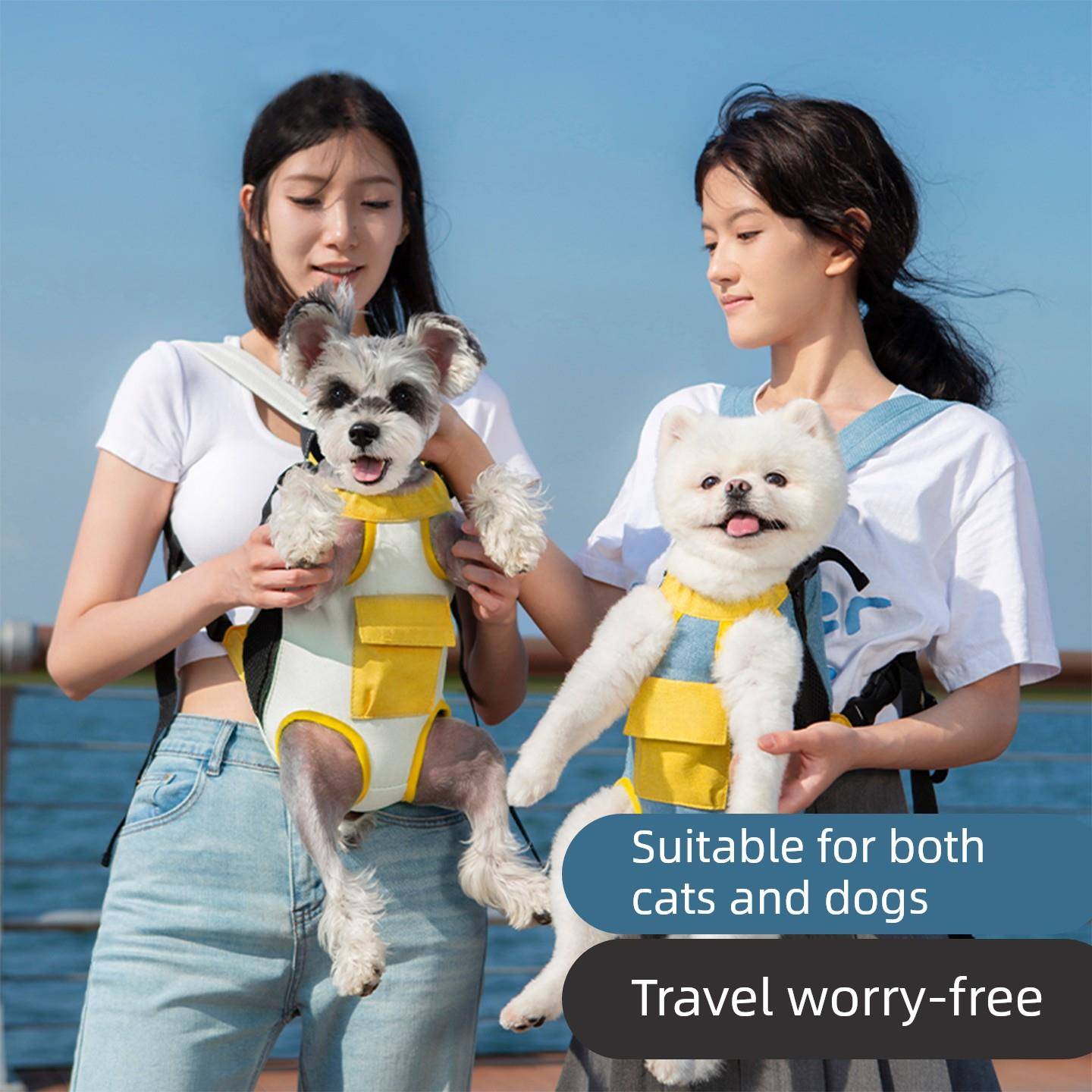 狗狗外出双肩包胸前背带宠物背包背狗神器猫犬通用猫咪外出便携包