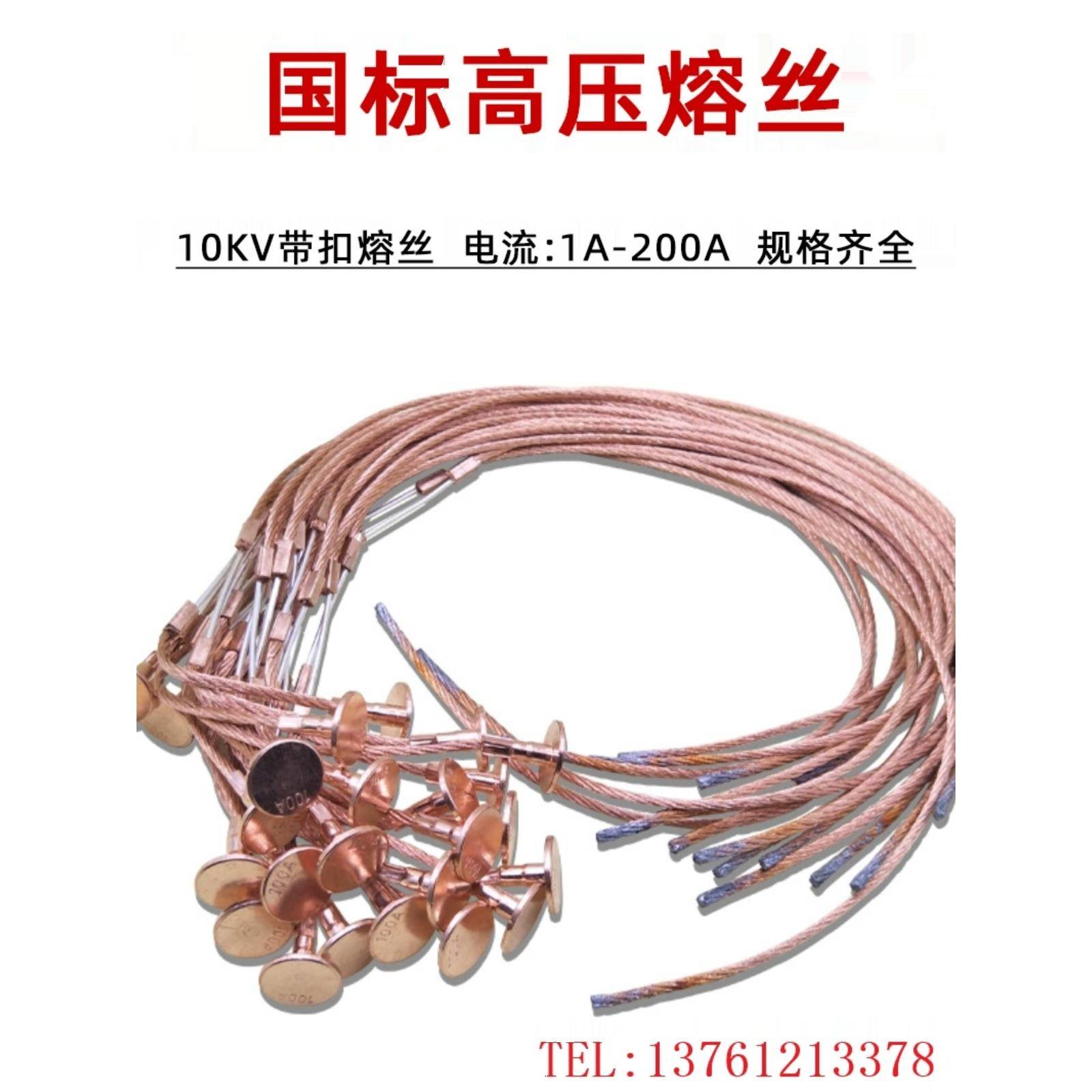 国家标准10Kv高压熔丝1A3A5A10A15A20A25A30A40A50A-200A t型扣式