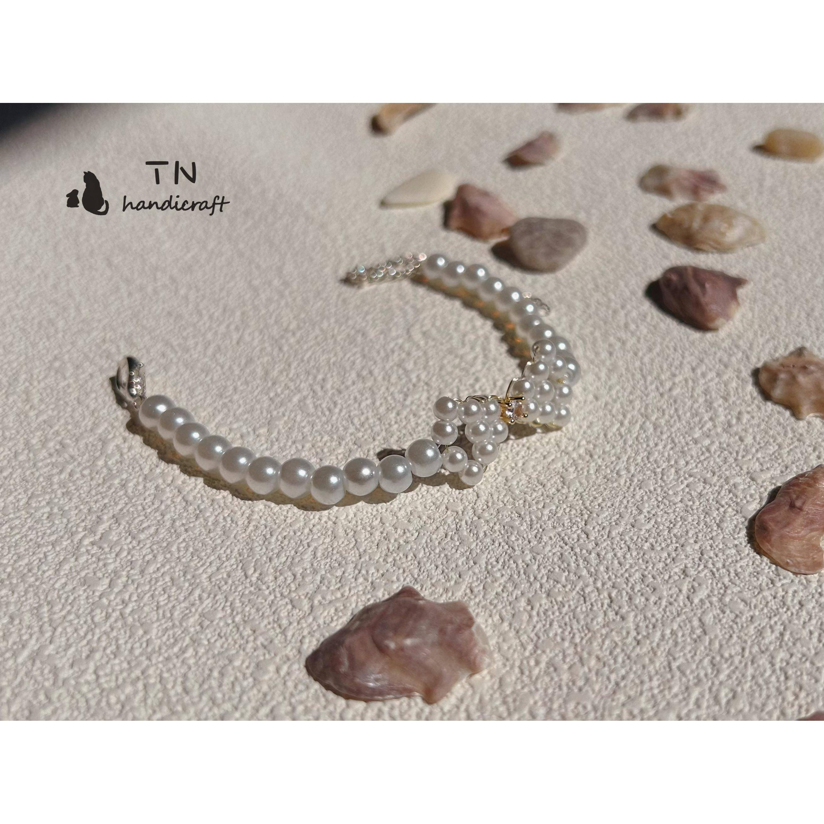 原创宠物珍珠项炼玩偶娃娃项炼幼猫小狗兔子小体宠物领结项圈定制