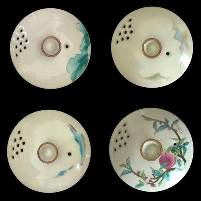 汝窑盖碗盖子单卖三才茶碗茶杯配盖托陶瓷功夫茶具茶壶配件零配