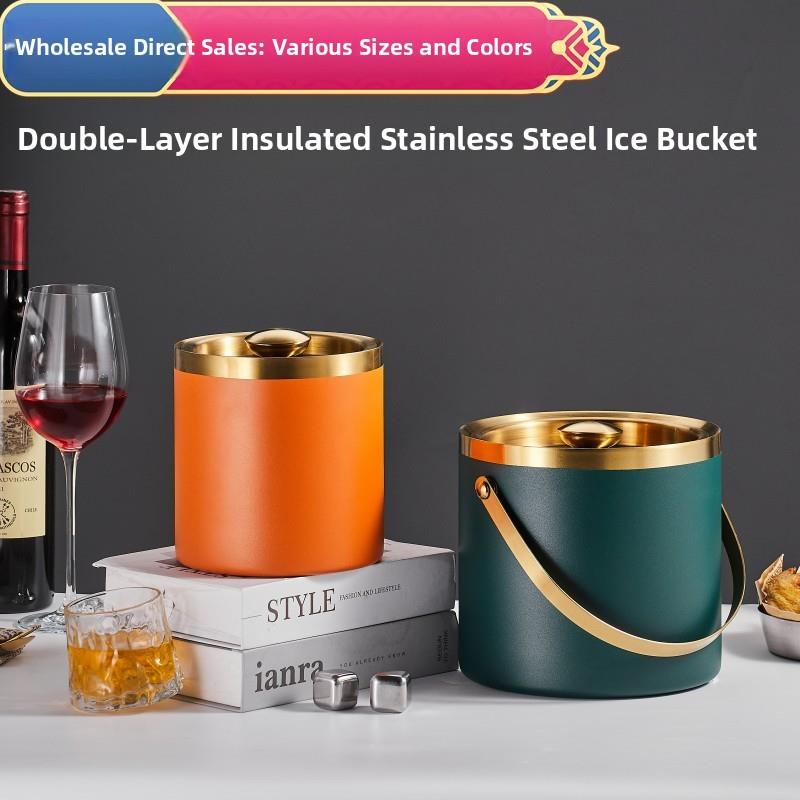 不锈钢冰桶双层保温及冷保温高值Ktv香槟红酒啤酒冰胶囊冰桶商业