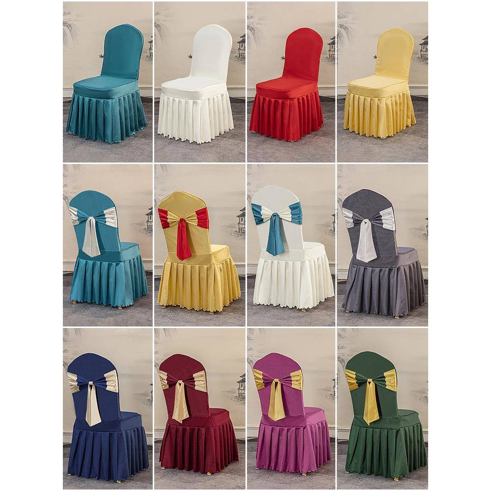 酒店饭店宴会专用椅子套罩餐椅座椅凳子板凳木椅子通用椅套蝴蝶结