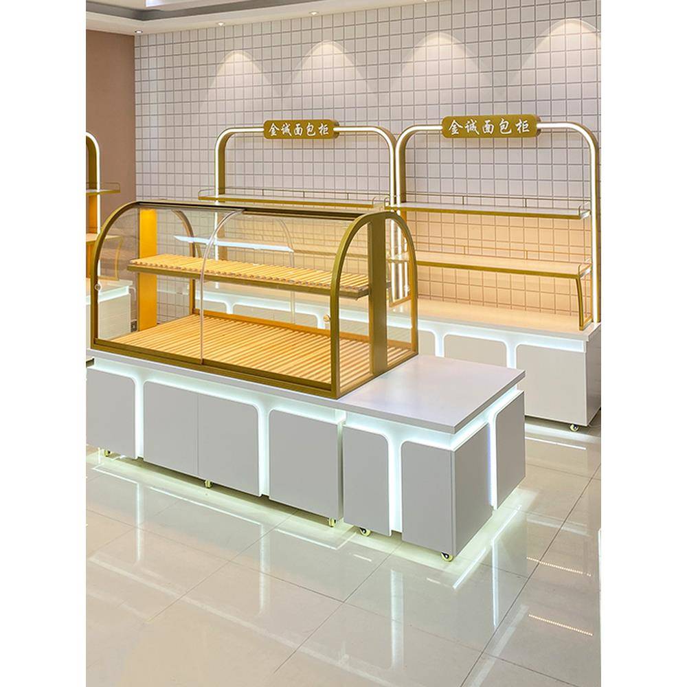 面包柜展示柜中岛柜边柜烘焙货架商用玻璃蛋糕糕点店模型柜样品柜