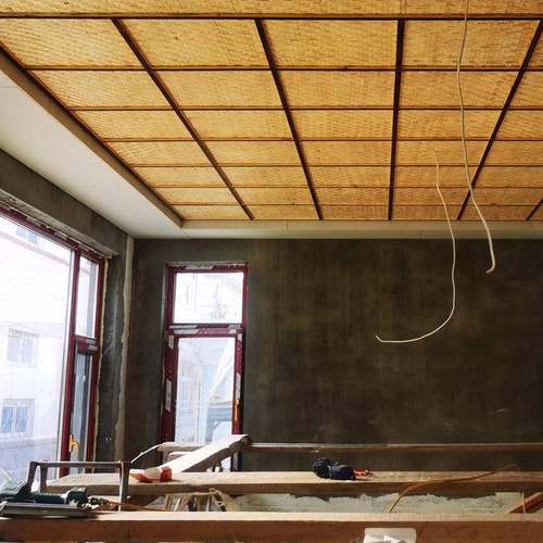 竹席装修吊顶竹席子建筑工地装修贴墙竹席草席装墙装饰材料农家乐