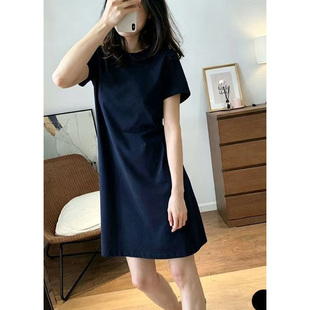 ZK-L三家藏蓝色连衣裙【实物以直播间为准】